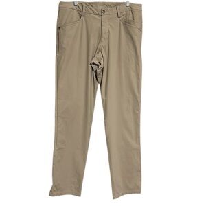 Lululemon Commission Chino Pants Men 38 Tan Khaki Golf Travel Stretch
